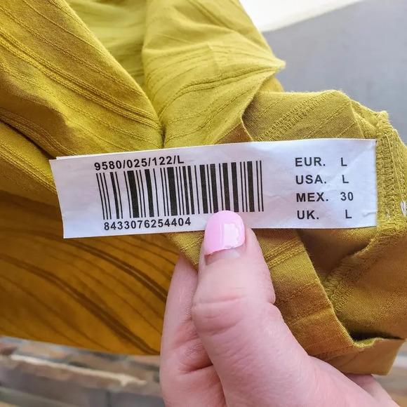 NWT Friday's Project Olive Green and Cream Embroidered Women's Sleeveless Blouse - Picture 10 of 15